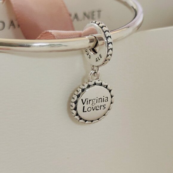 Pandora Virginia Lovers USA Travel Destination Dangle Charm S925 Silver with box - Picture 6 of 6